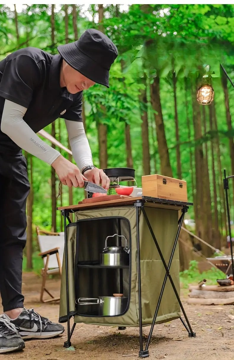 Storage Cabinet Table Camping